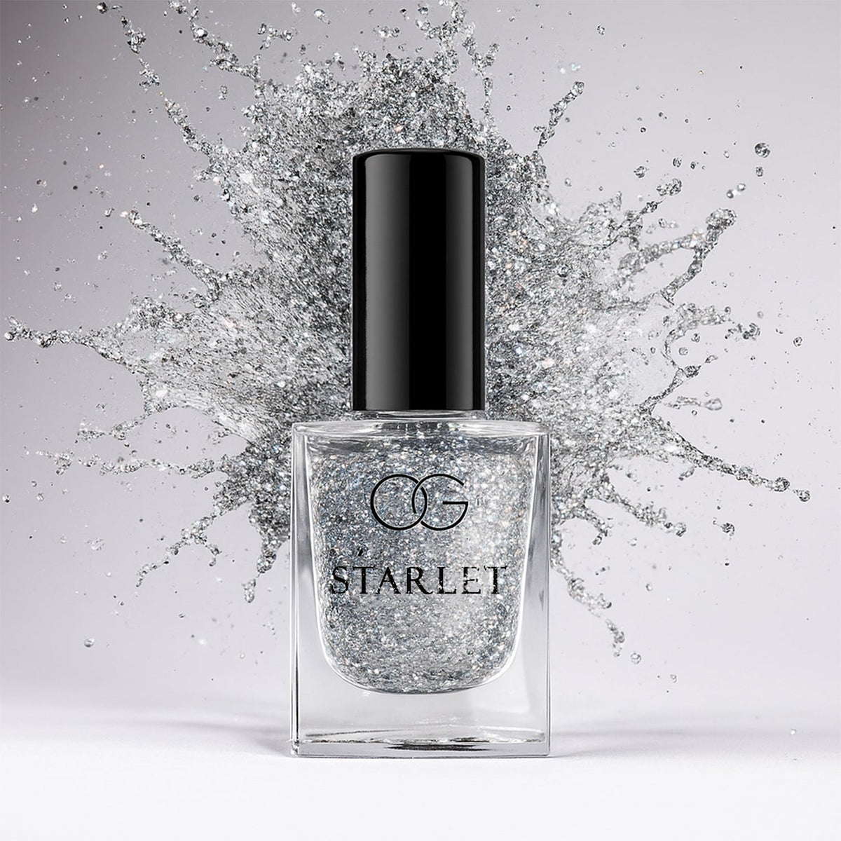 Silver Moonlight Glitter Nail Paint bottle showcasing sparkly silver glitter finish