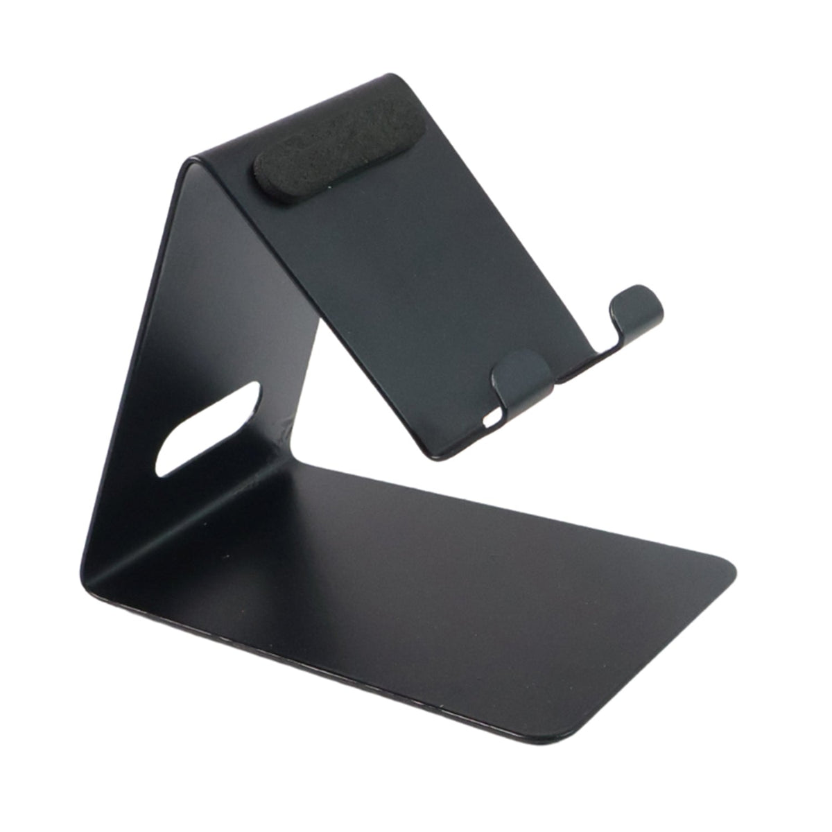 Stable phone holder with anti-slip silicone padding for desk use