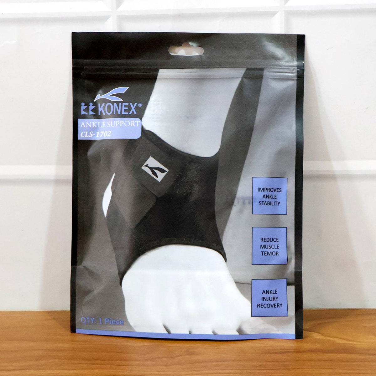 Breathable fabric detail of knee support brace for comfortable wear