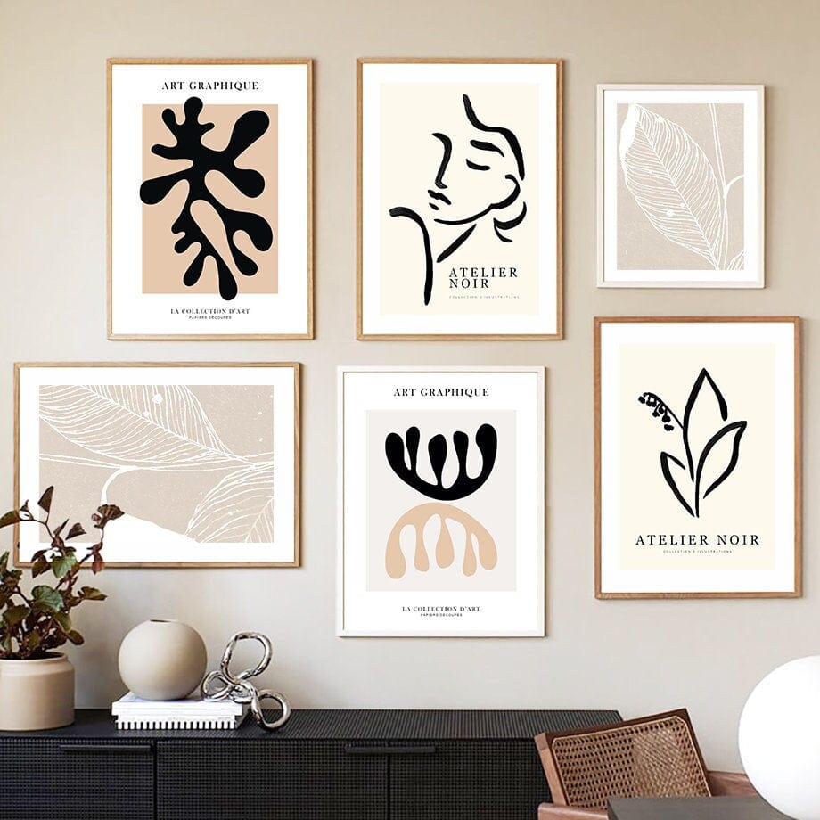 Poster Boho Abstrakt Pflanzen · Bilder Wohnzimmer | Wandbilder Schlafzimmer | Deko Print ohne Rahmen | Bilder  Kunstdruck-0