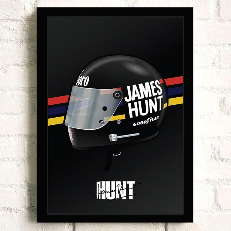 Poster Formel 1 Helm Rennfahrer Name Unterschrift · Deko Print ohne Rahmen-4