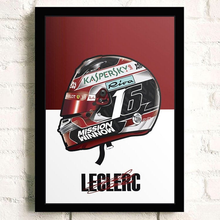 Poster Formel 1 Helm Rennfahrer Name Unterschrift · Deko Print ohne Rahmen-1