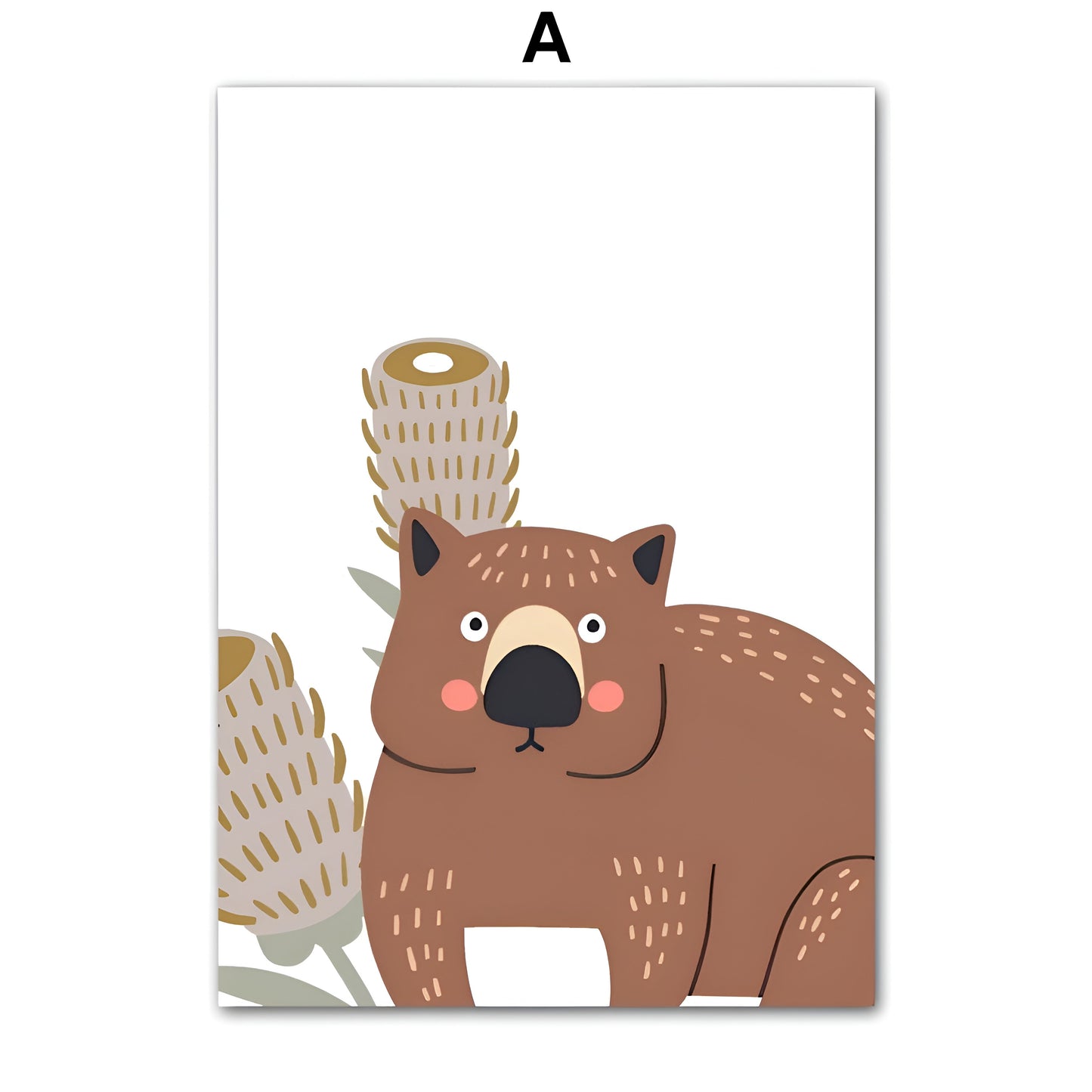 Poster Kinderzimmer Tiere Australien Kangaroo Koala Bär · Kinderzimmer Bilder · Wand Deko · Kunst Druck · Deko Print · ohne Rahmen-2